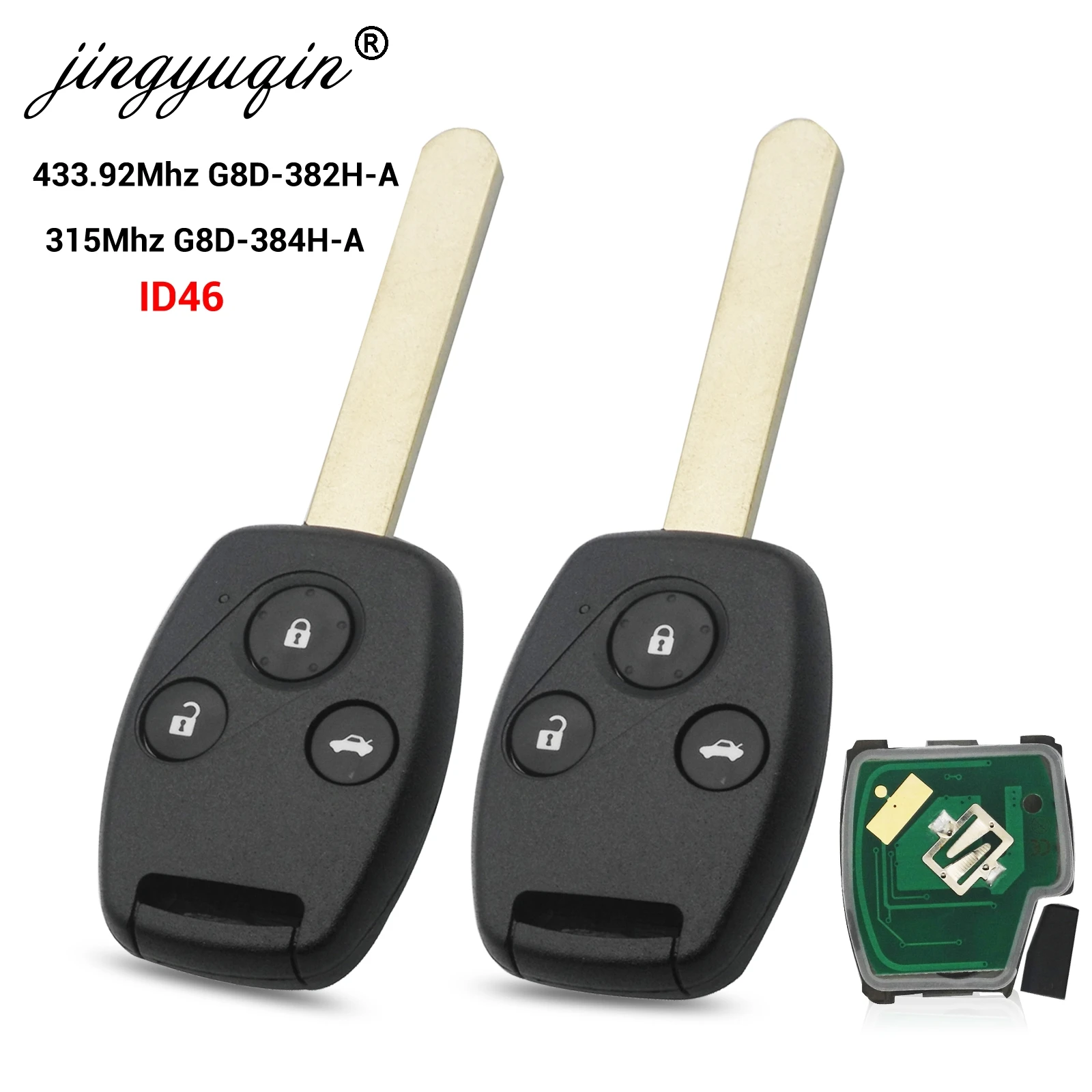 Jingyuqin 315 МГц/433 92 МГц дистанционный ключ для Honda Accord Элемент CR V HR Prado corolla автомобиля