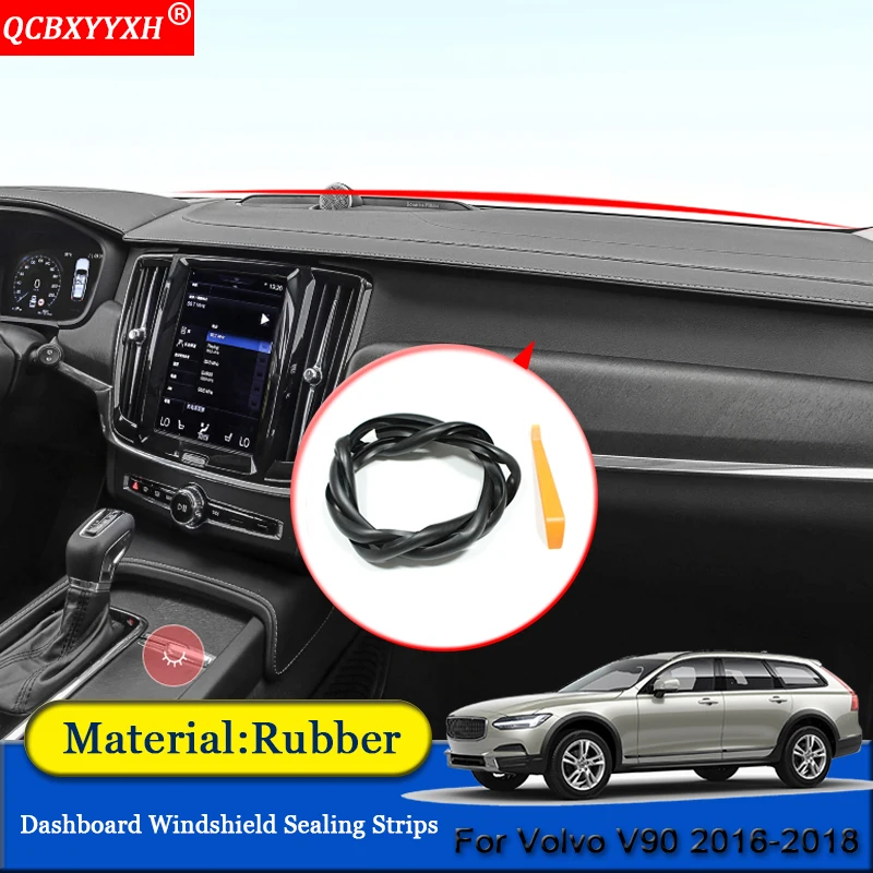 

Car-styling Rubber Anti-Noise Soundproof Dustproof Car Dashboard Windshield Sealing Strips Accessories For Volvo V90 2016-2018