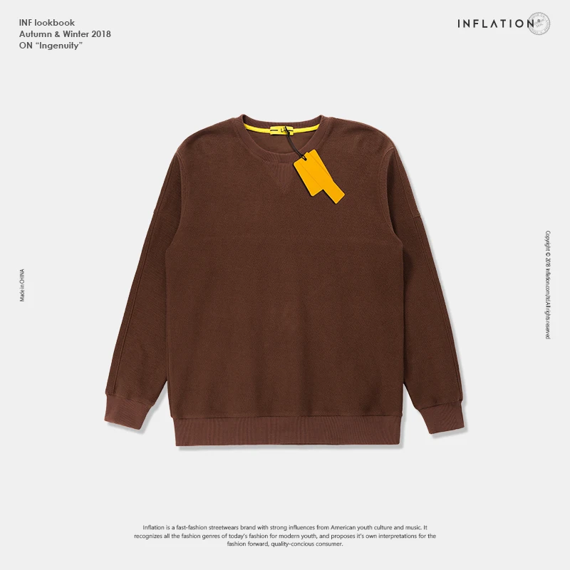 Зимние осенние мужские пуловеры с круглым вырезом, Мужская толстовка в уличном стиле, пуловер с длинным рукавом, толстовка 8820W - Цвет: brown