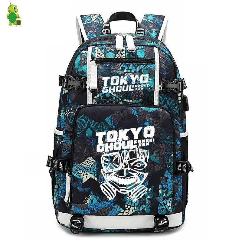 Anime Tokyo Ghoul Backpack School Bags for Teenage Girls Boys Large Capacity Laptop Backpack Fashion Travel Bags Casual Rucksack - Color: 22