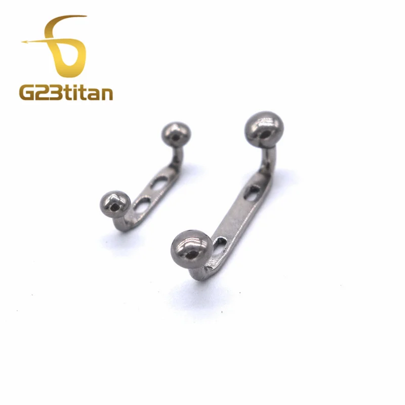 G23titan 12 шт./лот 90 градусный изгиб скрытый пирсинг ювелирные изделия G23 титановые