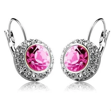 vintage 18 Цвета Серьги Кристалл для Женщин Ювелирные Изделия серьги гвоздики Позолоченные Австрия Кристалл Мотаться с камнями бижутерия