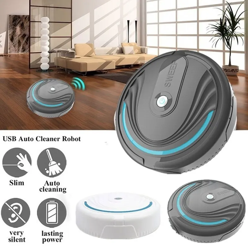 

2019 Drop Shpping Automatic AA Battery Auto Mopping Robot Quiet Premium Hair Sweeper Household Home for Vacuum Cleaner