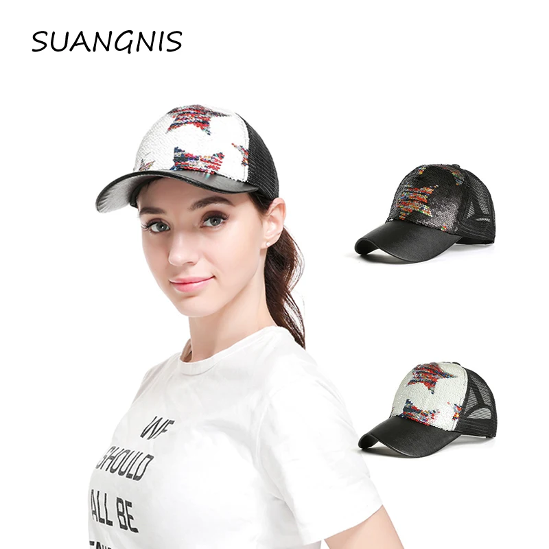 

2019 Pentagram Hanging piece Mesh Baseball Cap Unisex Women Snapback Cap Summer Bone Adjustable Hip Hop Hat Gorras