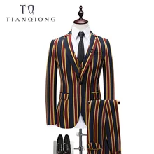 Мужской деловой костюм на заказ, приталенный Классический мужской костюм, блейзеры, роскошный мужской однобортный костюм(пиджак+ брюки+ жилет