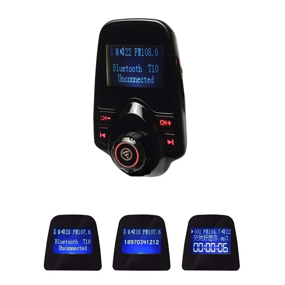 У Bluetooth гарнитура для авто с громкой fm передатчик Bluetooth приемник автомобиля Зарядное устройство Поддержка Micro SD карты Тюнинг автомобилей