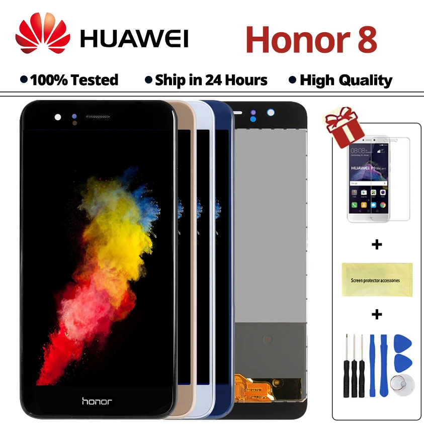 

5.2" Display For Huawei Honor 8 LCD Touch Screen with Frame Replacement for HUAWEI Honor 8 Display Frd-L09 LCD