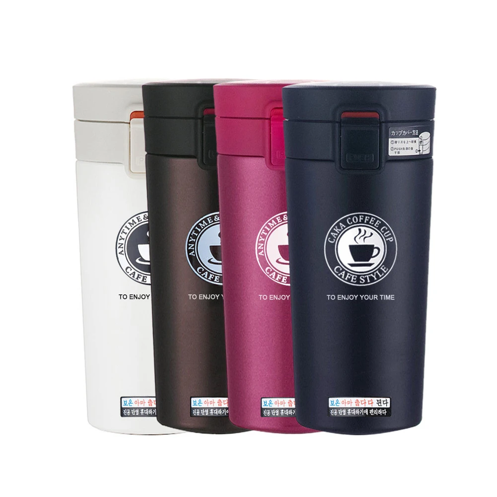 

Hot Quality 380ml Stainless Steel Vacuum Flasks Car Thermo Cup Travel Coffee Tea Mug Office Thermol Bottle Thermocup