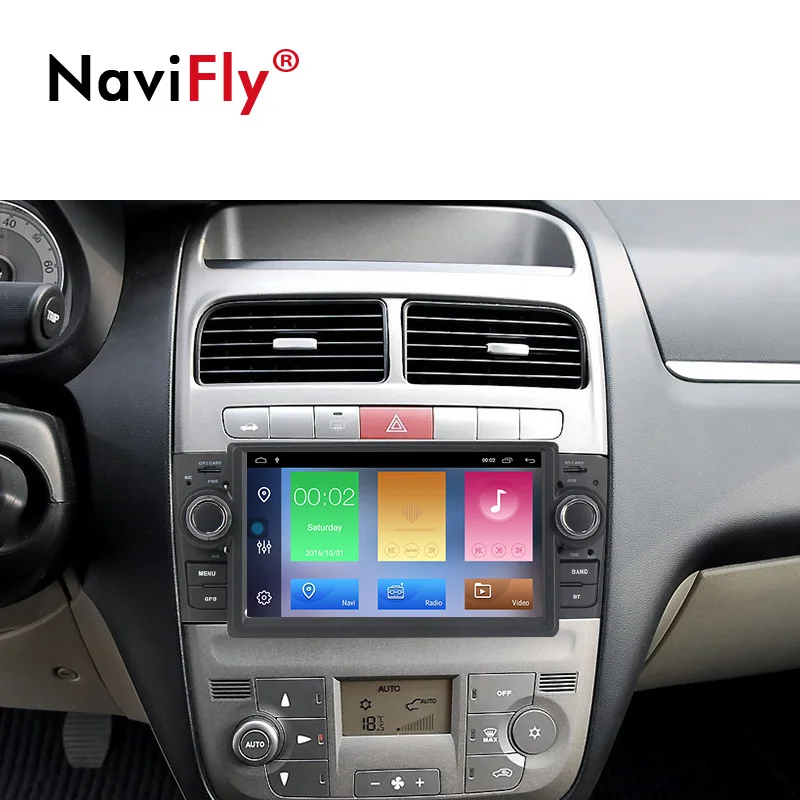 Cheap Android9.1 Car Multimedia player Car Radio DVD For Fiat/Grande/Punto/Linea 2007-2012 Radio FM steering Radio RDS WIFI MIC GIFT 3