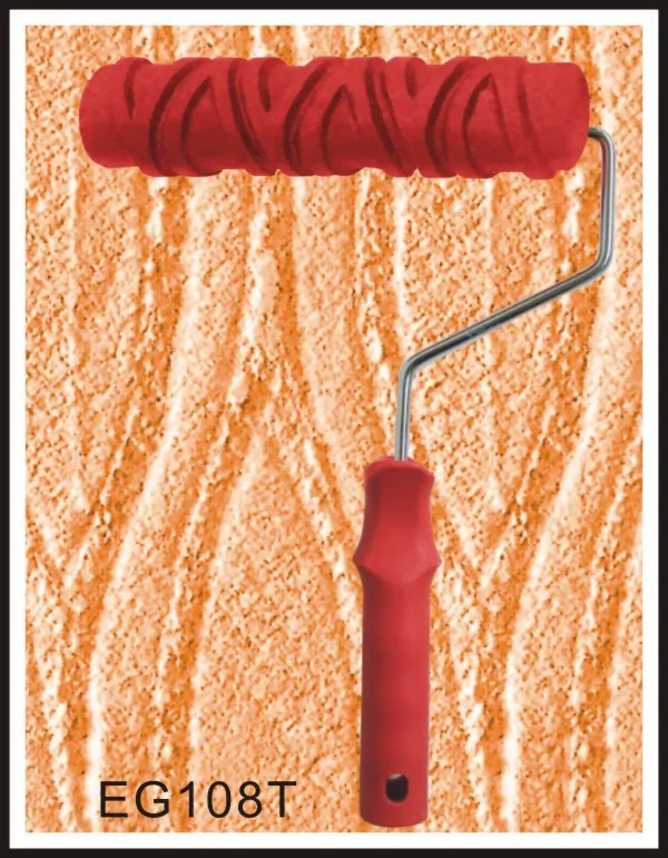 

7" Rubber Roller Embossed Texture Pattern Paint Roller Home Decoration Paint Brush Background Wall Tool 7 Inch