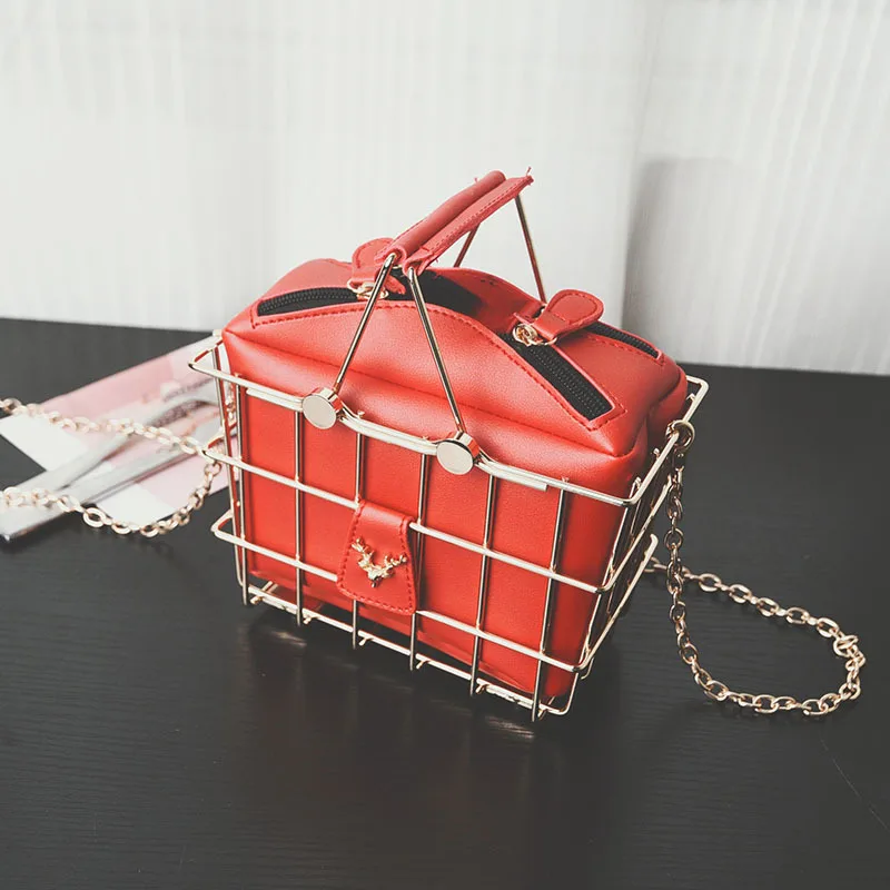 

2018 New and Fashinable Women's Chain Bag, Special Messenger Handbag with Creative Design of Vegetable Basket