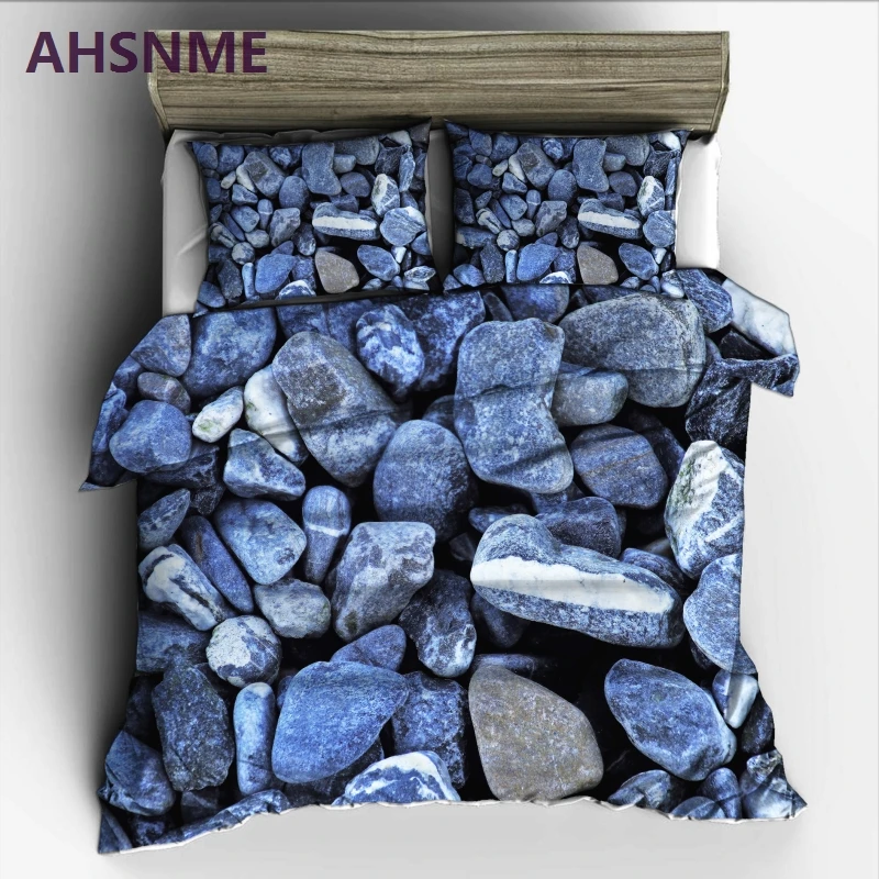 AHSNME Summer cool natural stone pattern Bedding Set High definition