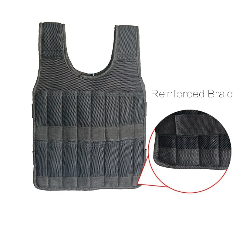 5 kg 20 kg 60 kg di Carico Weighted Vest Guantoni Da Boxe Formazione Esercizio Regolabile Nero Giacca Crossfit Swat Sanda Sparring Peso maglia