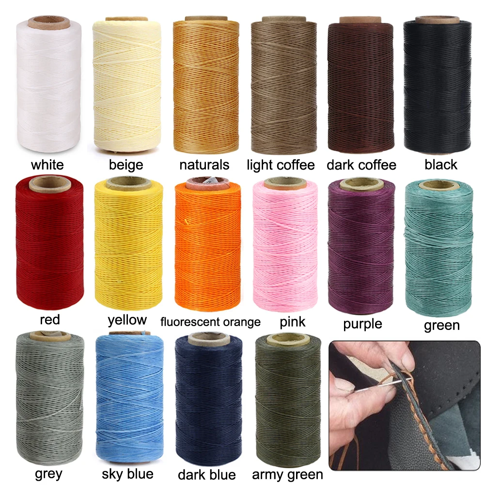 

WITUSE Good Quality 260M 150D 1MM Leather Sewing Waxed Thread Hand Stitching Craft Cords For Chisel Awl Upholstery Shoes Luggage
