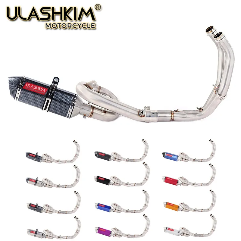 

Motorcycle Exhaust Front Pipe Muffler Full System Slip On For Yamaha FZ-07 MT-07 FZ07 MT07 2014-2017 XSR700 2016-2017