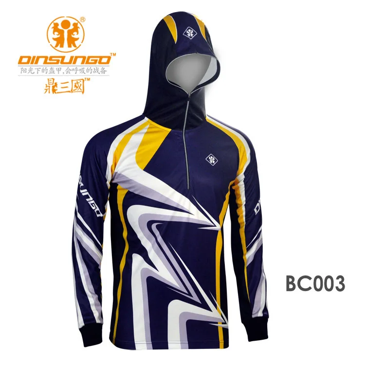 The new hooded outdoor fishing sunscreen UV protection Quick-drying breathable long sleeve fishing shirts BC003