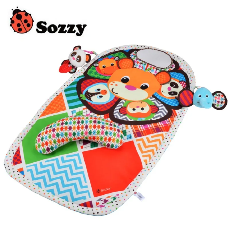 Sozzy Early Childhood Game Panda Mats Animal Plush Doll Blanket With 
