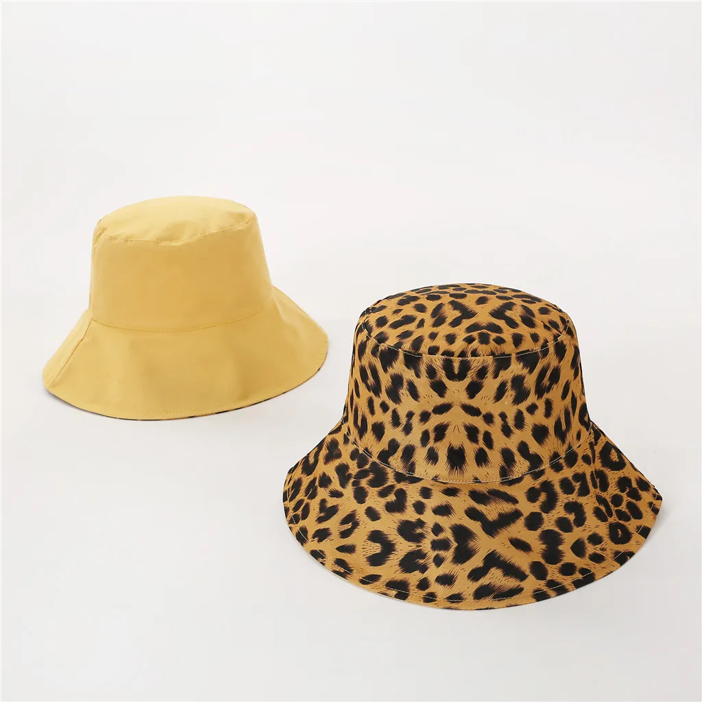 Леопардовый принт ковша шляпа для женщин и мужчин унисекс двухсторонняя толстовка с капюшоном многофункциональная Регулируемая Высококачественная Рыбацкая шляпа