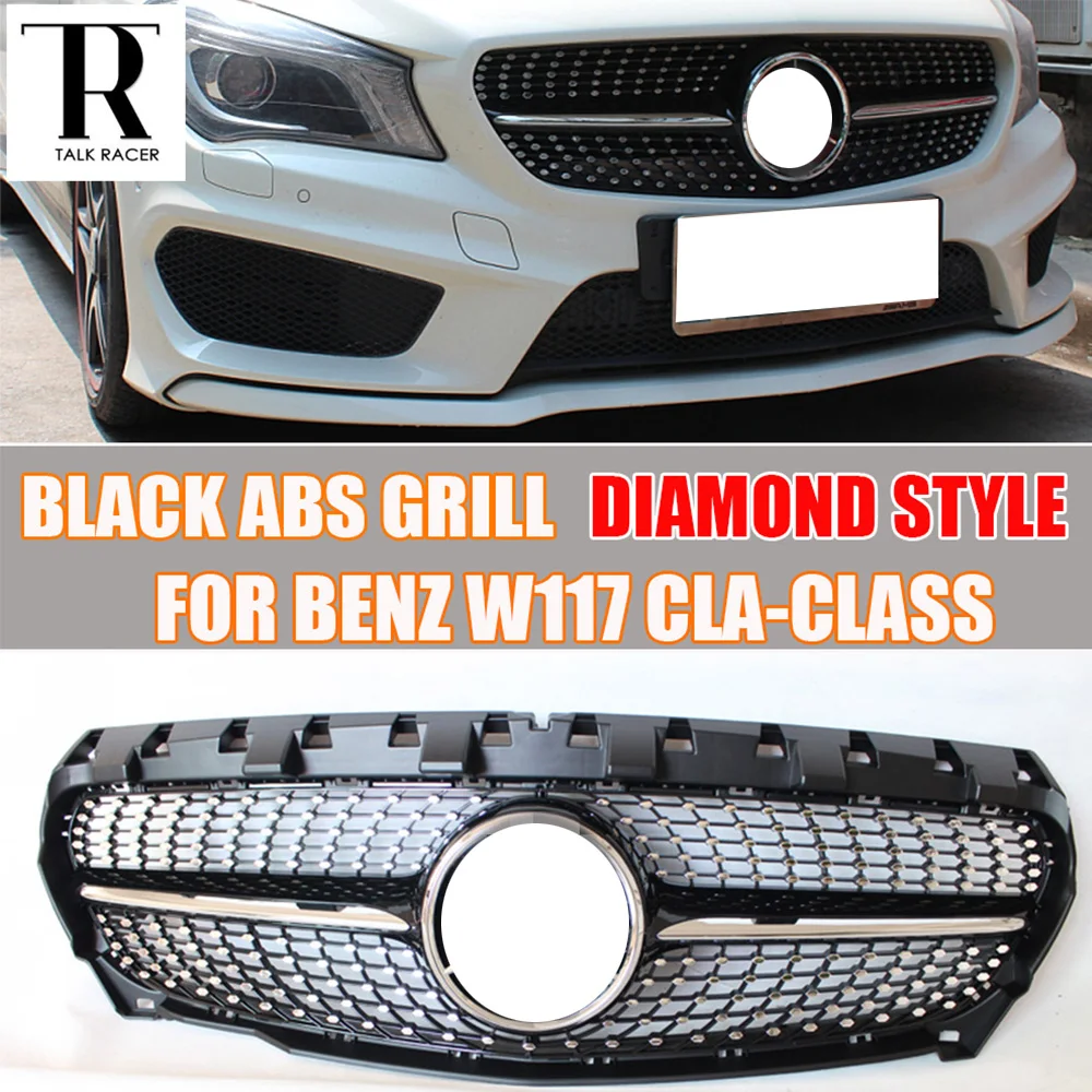 

W117 C117 ABS Black front grill grille for Benz CLA-CLASS Cla180 Cla200 Cla250 Cla45 Amg 2013 - 2015