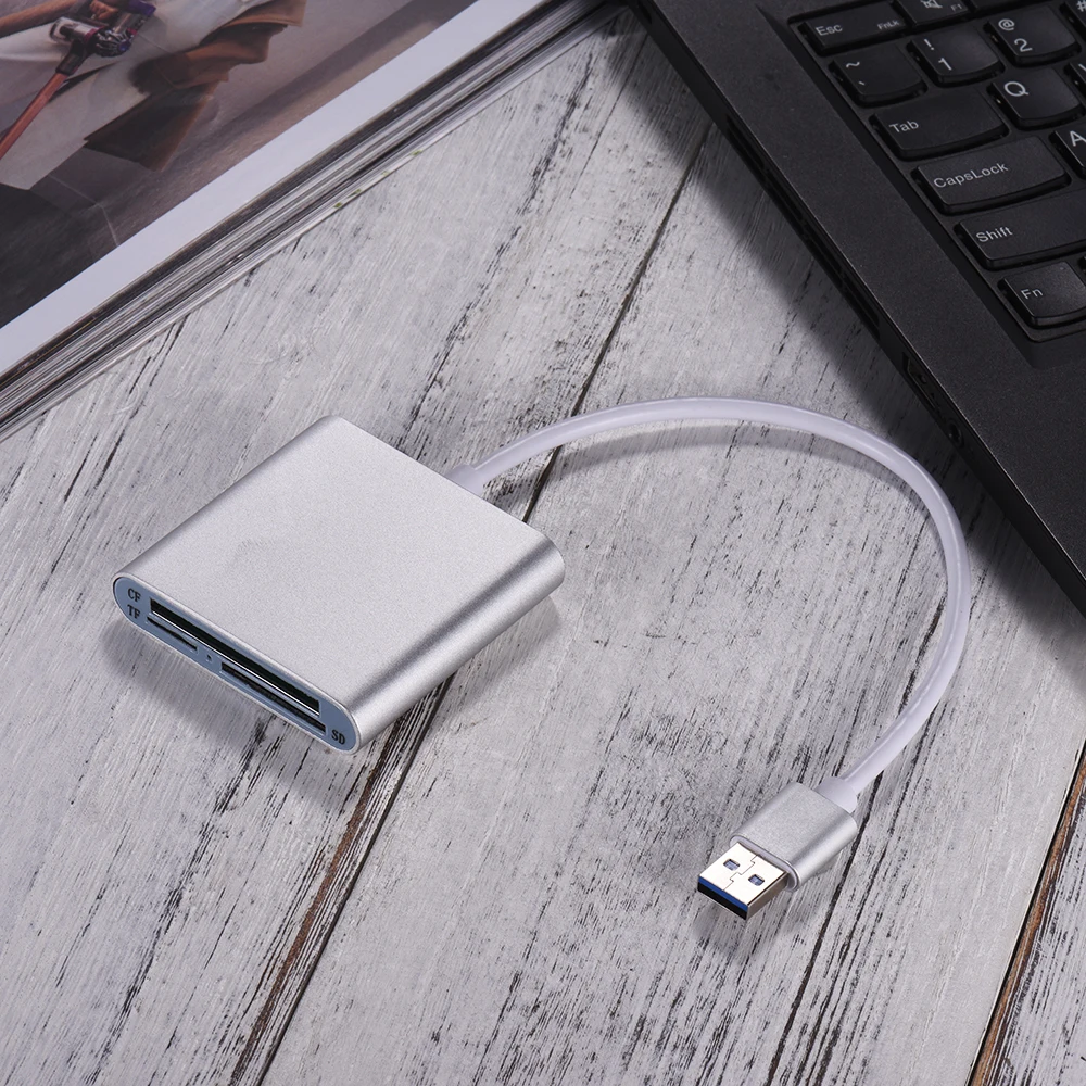 Многоцелевой кардридер USB 3,0 OTG SDXC TF CF 3 в 1 для планшетов ПК ноутбук компьютер с usb-кабелем