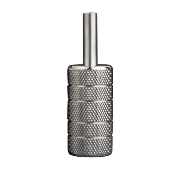 

NEW-Stainless Steel Tattoo Grip 25Mm Professional Round Tattoo Machine Handle