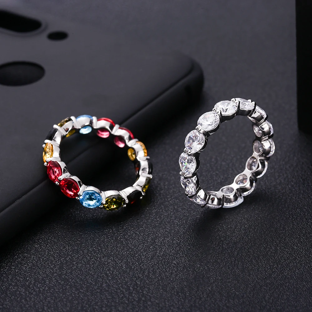 jankelly High quality luxury cz ring engagment wedding band cz women finger wedding jewelry 2018