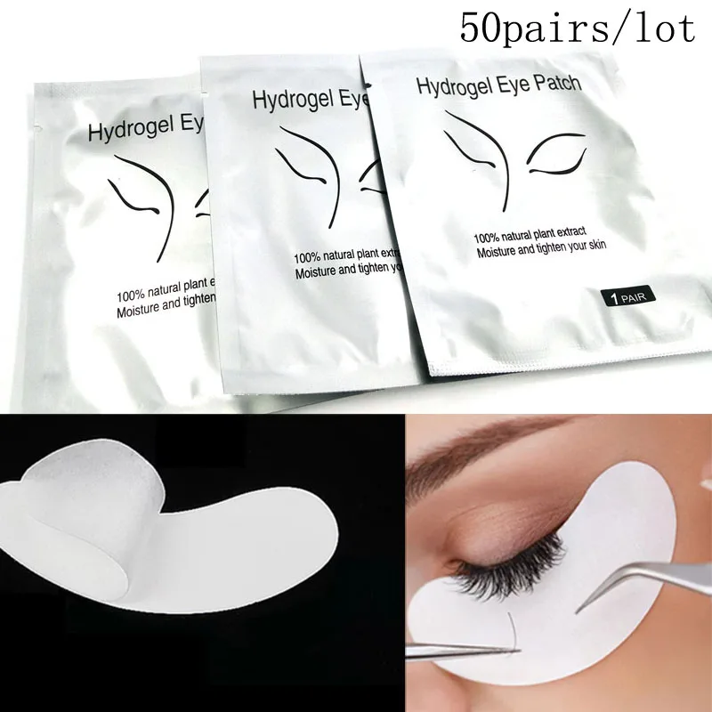 

50pairs/lot Eyelash Extension Pads Lint Free eyelash patch under Eye Patch For Eyelashes Extension Under Eye Pads