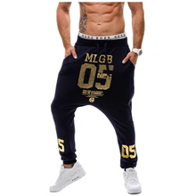 Новые мужские Повседневное Jogger танцевальные тренировочные брюки шаровары Штаны Слаксы печати хип-хоп High Street Брюки Штаны пот Штаны