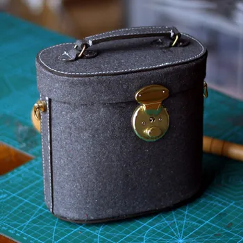 

[B-087] DIY handmade leather art Bucket bag paper drawing Chinese version but not affect usage 1:1 scale 2018 New Fashion bag