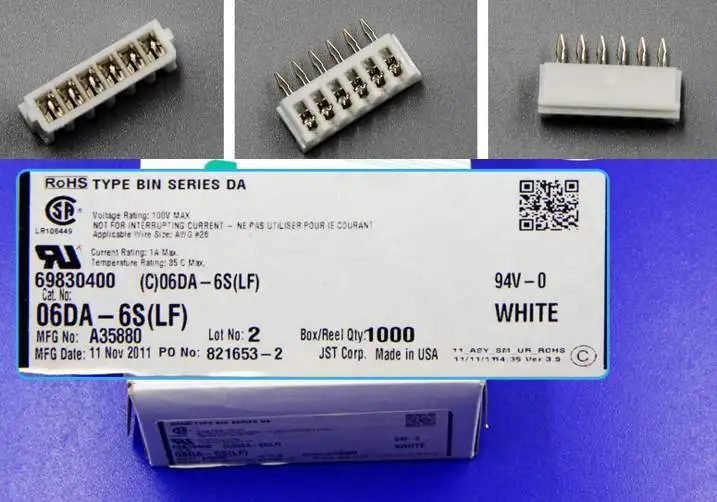 

06DA-6S HEADER Connectors terminals (C)06DA-6S(LF) 100% new and Original parts 06DA-6S(LF)