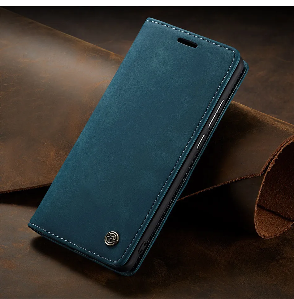 Flip Book Case For Huawei P smart Luxury Matte Leather Wallet Phone Cover For Huawei Honor 9 Lite Case Huawei P smart Cover Capa