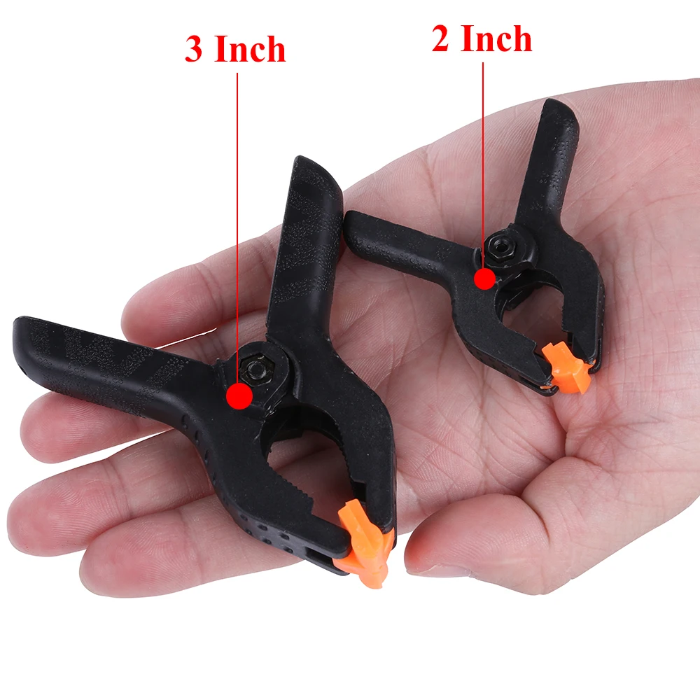 2/3/4/6/9inch Adjustable Plastic Spring Clamps for Woodworking Tools Wood Working Tools Carpentry Clamps Ferramentas Outils