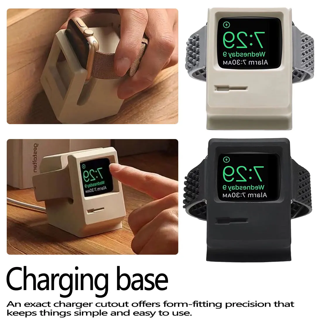 

Charging Docking Desktop Holder Retro Charger Dock Compact Stand intelligente watch charger For Apple Watch Series 1/2