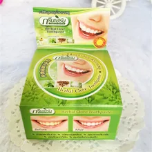 25g Thailand original herbal clove toothpaste anti-bacteria whitening remove smoke tea yellow stains plaque halitosis oral care