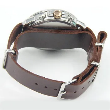 

neway 18 20 22 24mm high quality PU Leather Wrist Watch Strap Watchband Fashion Concise Silver Buckle Wrist Band Black Brown