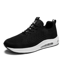 

Onke Men Running Shoes Breathable Flyknit Women Sneakers Black White Shoes Mens Sports Road Heren Schoenen Cushion Gym Trainers