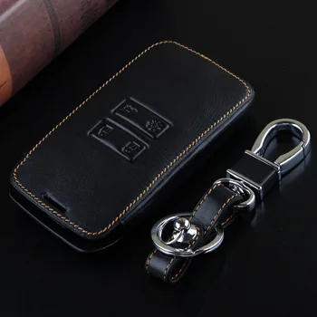 

Leather Car Key Case Cover with key Ring Keyless Entry Cover Remote key Shell for Renault Koleos Kadjar Scenic Megane Sandero