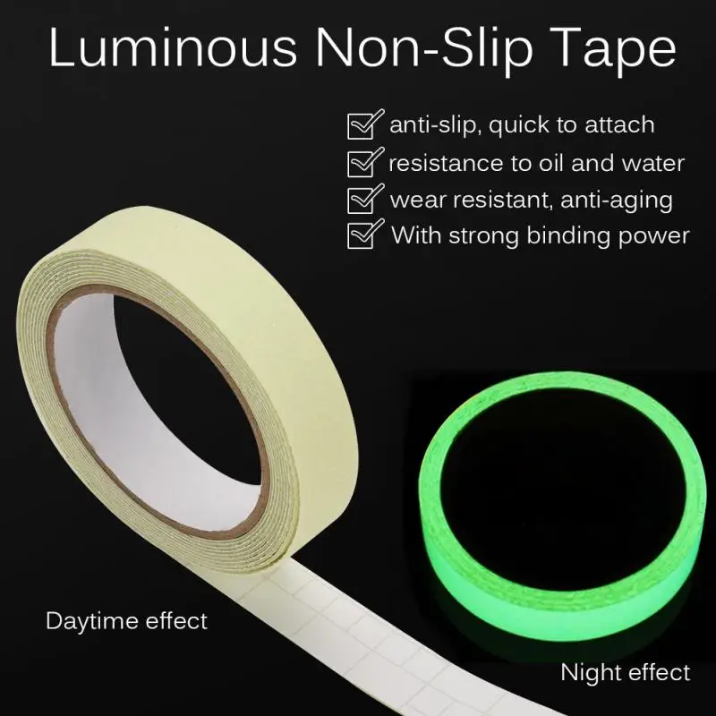 

Hot 3 Meters PVC Luminous Non-Slip Tape Anti Skid Stair Step Floor Safety Warning Decoration Tape