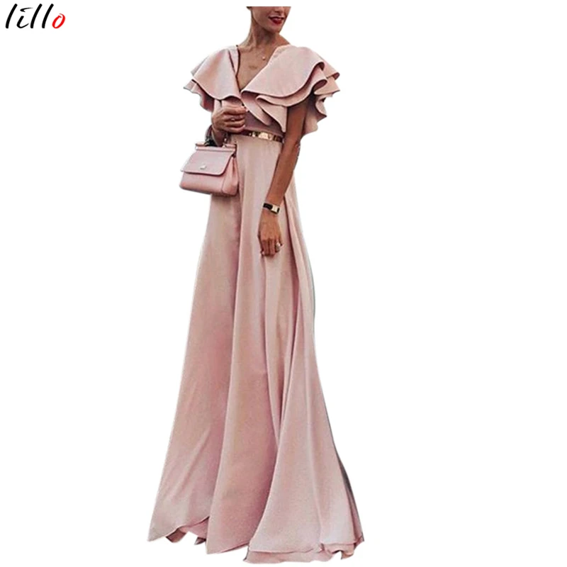 

Fashion women's off-the-shoulder casual high waist long dress sexy tight-fitting party dress large size women's clothing