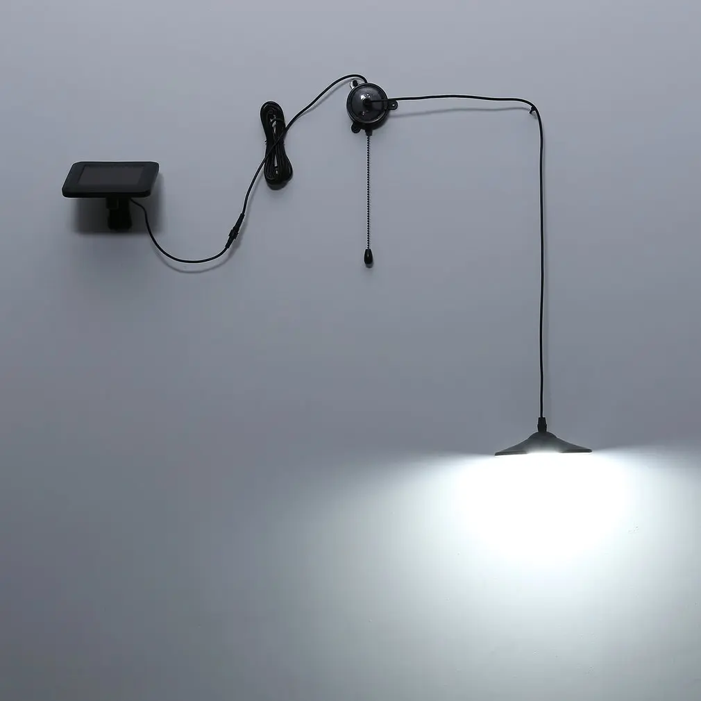 

4 LEDs Solar Powered Ceiling Light Stainless Steel with Remote Control Bright Garden Home Lighting Study Drawstring Control Lamp