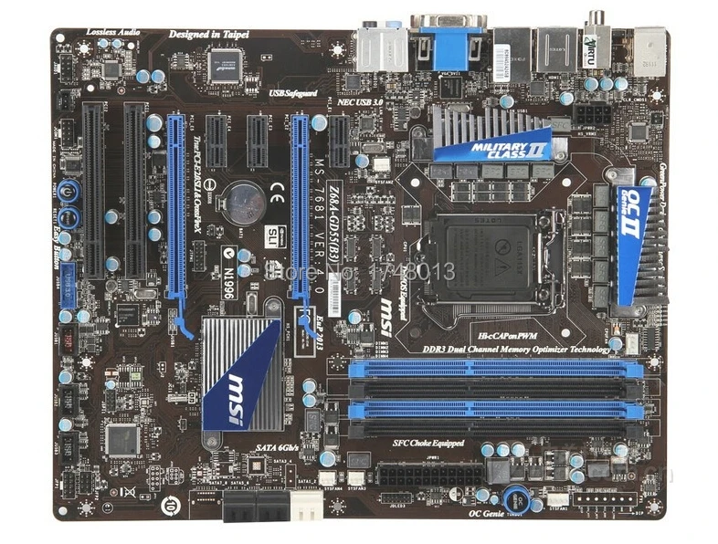 

Free shipping original motherboard for MSI Z68A-GD55(B3) DDR3 LGA 1155 Z68 32GB Z68A-GD55 For i3 i5 i7 Desktop motherborad