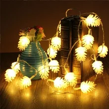 10 м 100 светодиодный сосна конусная струна Сказочный свет Новогодняя вечеринка Декор теплый белый Крытый/наружное освещение