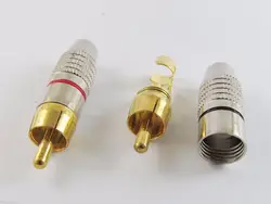 10 пар RCA Phono plug аудио кабель Шнур Мужской позолоченный разъем адаптера