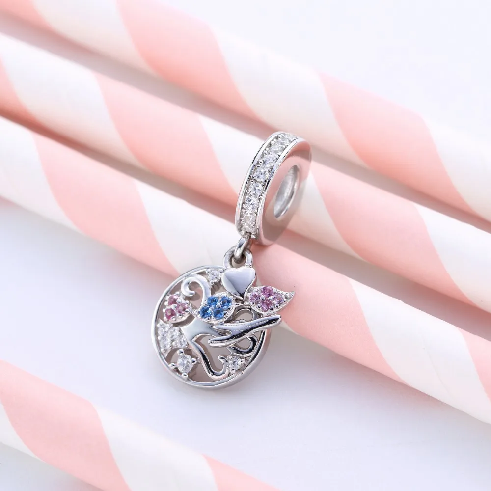 Billig Acacia 925 Sterling Silber perlen charms fit Armbänder Nie ändern farbe DDBJ105