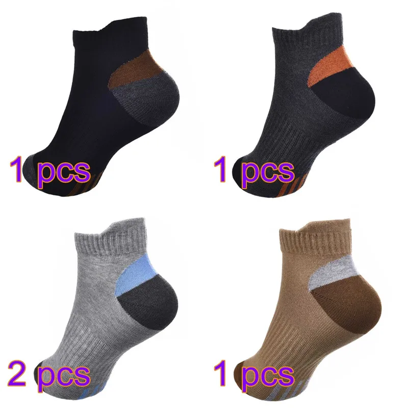 JUMEAUX; сезон осень; европейские размеры 35-45 Высокое качество Для мужчин хлопковые носки из бамбукового волокна; Классический Обувь с дышащей сеткой горный носки Для мужчин, Хит, 4-5 пар/компл - Цвет: Q22