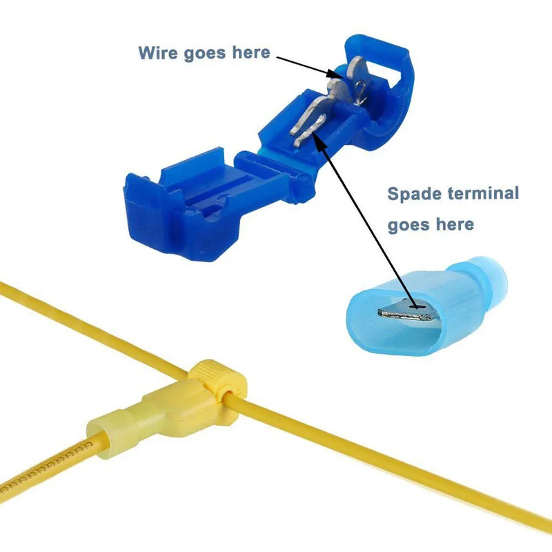 60 шт./лот самозачистки электрические t-tap провода Лопата Разъем набор провода терминалы обжимной ассортимент наборы- M25