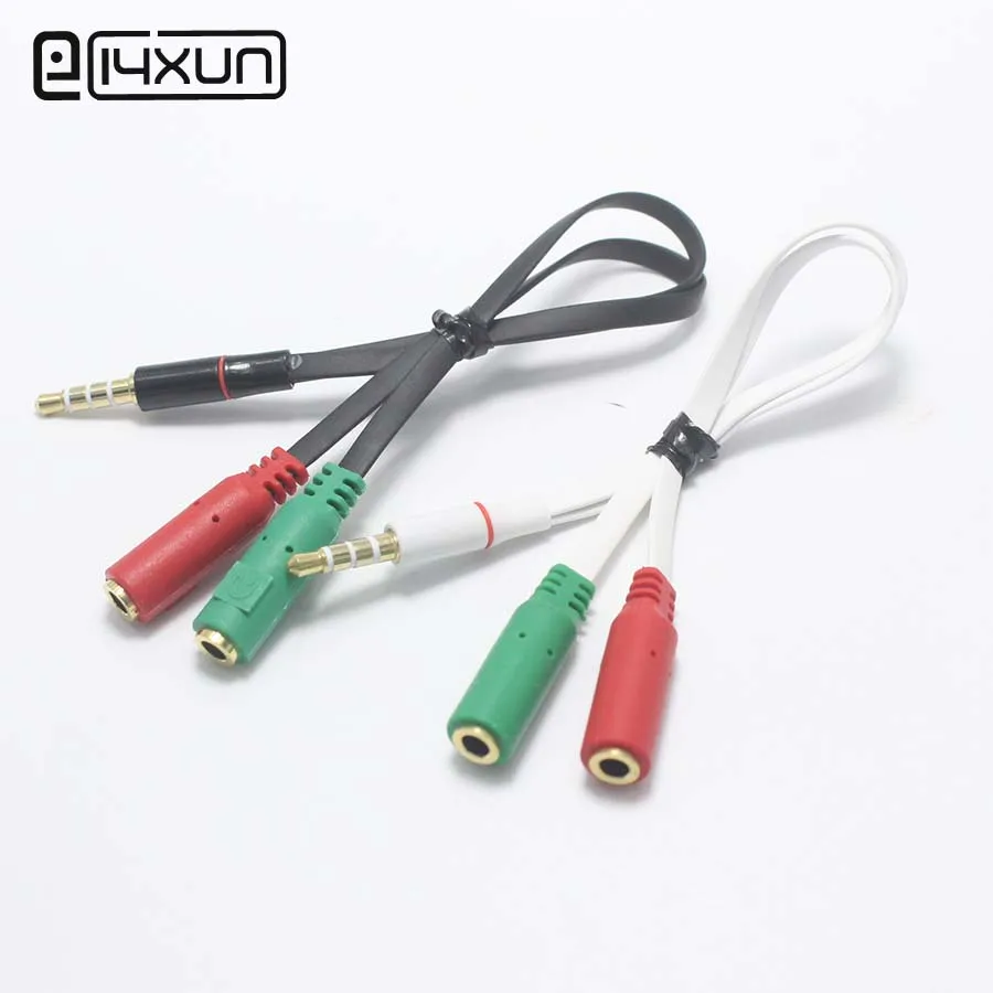 

1pcs 3.5mm 3 Pole Male plug to Female jack 3.5 Gold-plated Audio Connector 2 in 1 Stereo Headset Dual Track Headphone