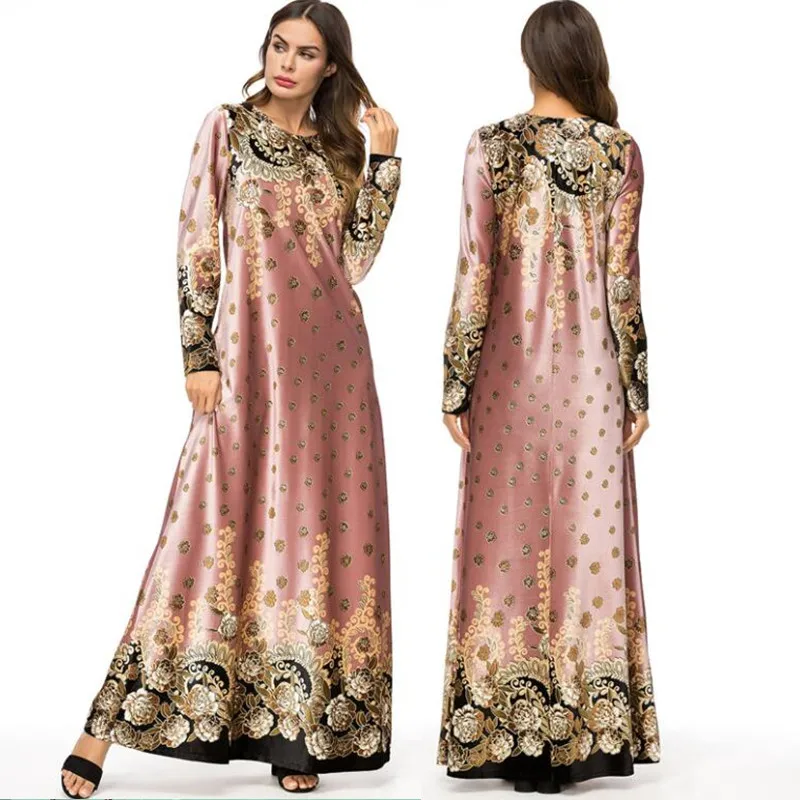 Кимоно кафтан с цветочным рисунком Abaya кимоно кардиган мусульманское платье Абая