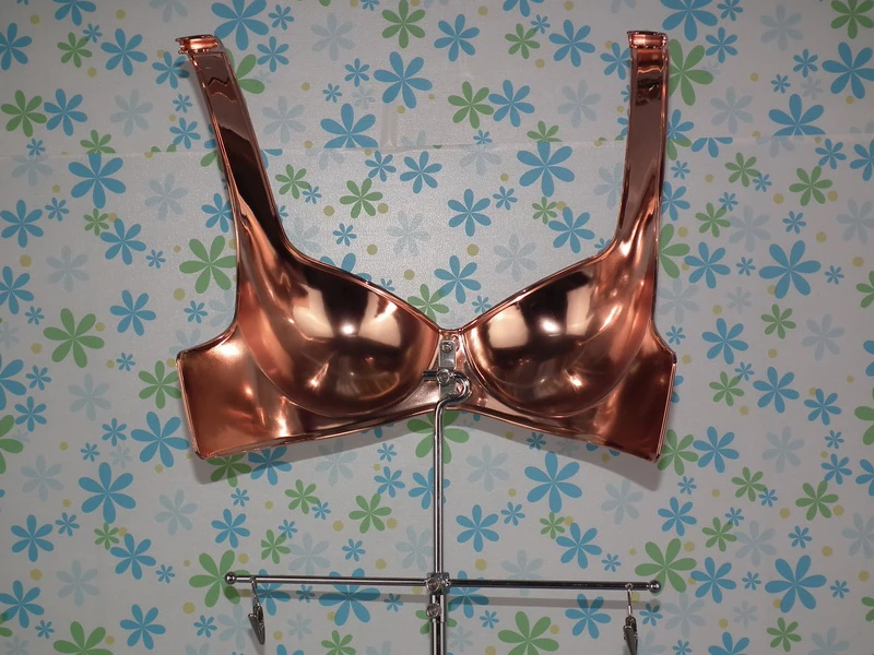 EMB-013PR  Red copper plated bra show model_36