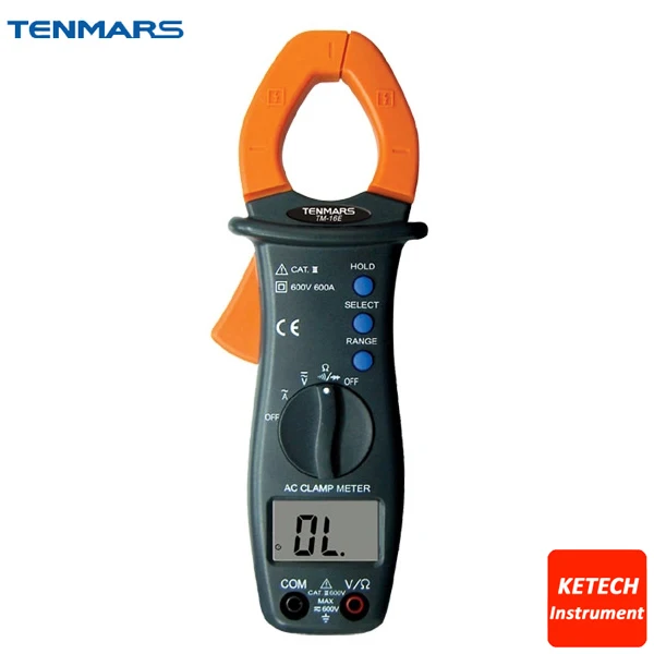 

Portable 3 1/2digits LCD 600A Autoranging AC Clamp Meter TM16E